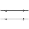 Musta liukuovi hardware kit Aftenie 427cm (teräs)