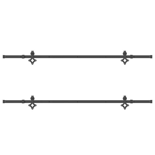 Musta liukuovi hardware kit Aftenie 427cm (teräs)