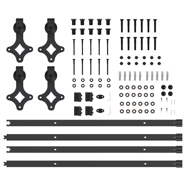 Musta liukuovi hardware kit Aftenie 427cm (teräs)