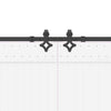 Musta liukuovi hardware kit Aftenie 427cm (teräs)