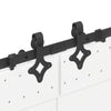 Musta liukuovi hardware kit Aftenie 427cm (teräs)
