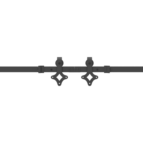 Musta liukuovi hardware kit Aftenie 427cm (teräs)