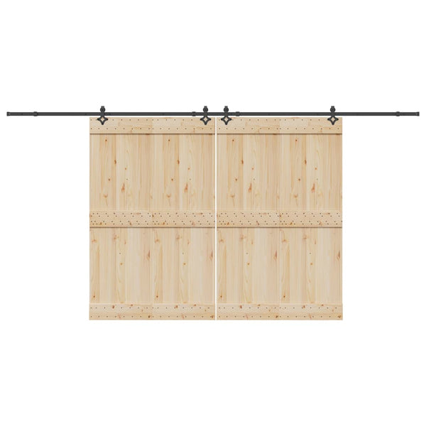 Musta liukuovi hardware kit Aftenie 427cm (teräs)