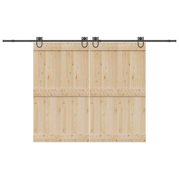 Musta liukuoven asennussarja teräs Bibian 366cm