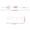 Musta liukuovi hardware kit Bibian 400cm (teräs)