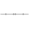 Musta liukuovi hardware kit Bibian 400cm (teräs)