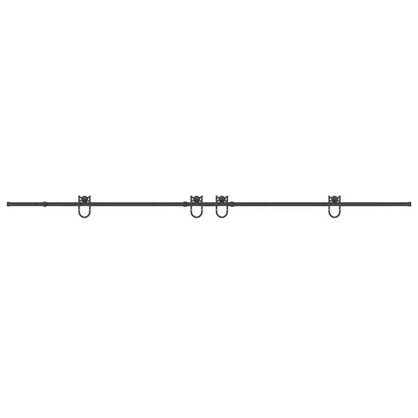 Musta liukuovi hardware kit Bibian 400cm (teräs)