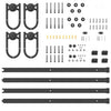 Musta liukuovi hardware kit Bibian 400cm (teräs)