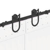 Musta liukuovi hardware kit Bibian 400cm (teräs)