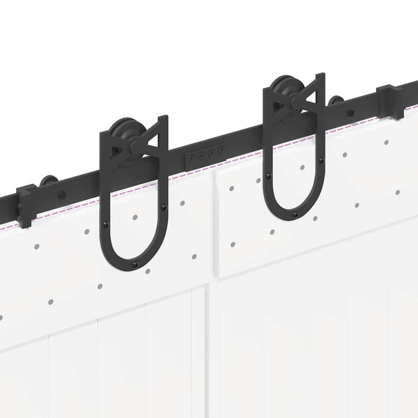 Musta liukuovi hardware kit Bibian 400cm (teräs)