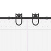 Musta liukuovi hardware kit Bibian 400cm (teräs)