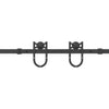 Musta liukuovi hardware kit Bibian 400cm (teräs)