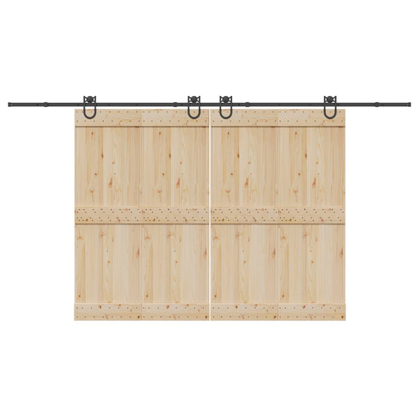 Musta liukuovi hardware kit Bibian 400cm (teräs)