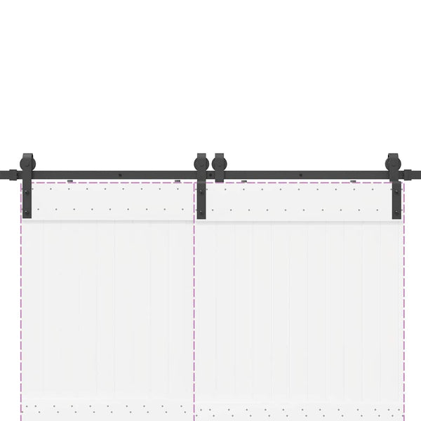 Musta liukuoven asennussarja teräs Gutal_Ecaterina 366cm