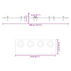 Musta liukuovi hardware kit Gutal_Ecaterina 400cm (teräs)