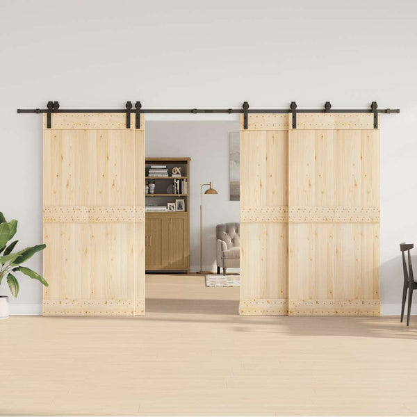 Musta liukuovi hardware kit Gutal_Ecaterina 400cm (teräs)