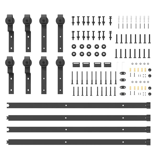 Musta liukuovi hardware kit Gutal_Ecaterina 400cm (teräs)