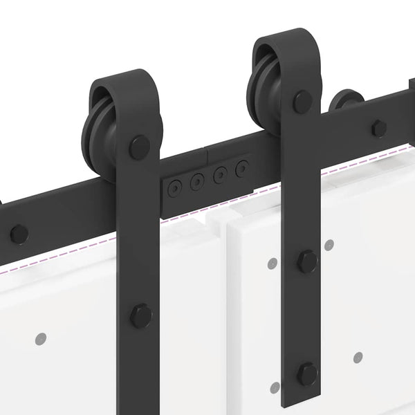 Musta liukuovi hardware kit Gutal_Ecaterina 400cm (teräs)