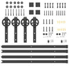 Musta liukuovi hardware kit Luciani 400cm (teräs)