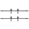 Musta liukuovi hardware kit Luciani 400cm (teräs)
