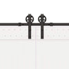 Musta liukuovi hardware kit Luciani 400cm (teräs)