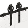 Musta liukuovi hardware kit Luciani 400cm (teräs)