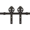 Musta liukuovi hardware kit Luciani 400cm (teräs)