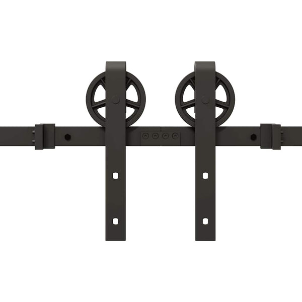 Musta liukuovi hardware kit Luciani 400cm (teräs)