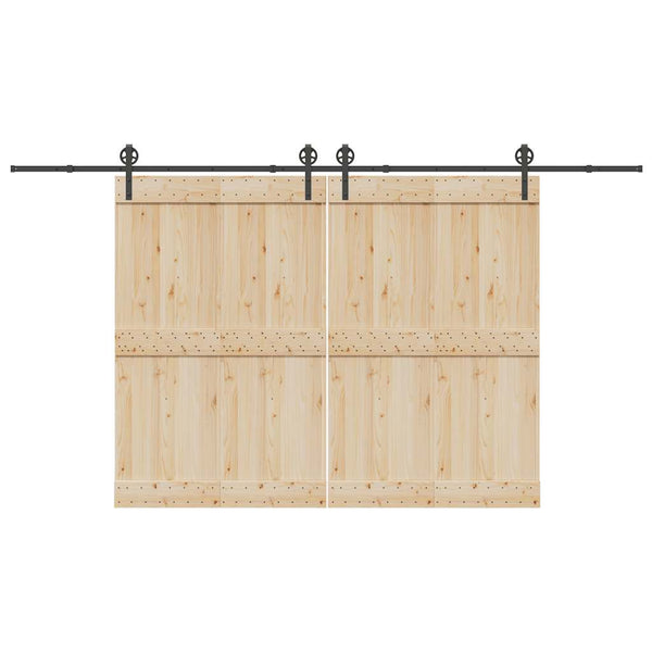 Musta liukuovi hardware kit Luciani 400cm (teräs)