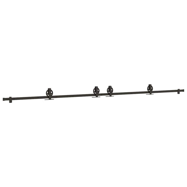 Musta liukuoven asennussarja teräs Rentie 366cm