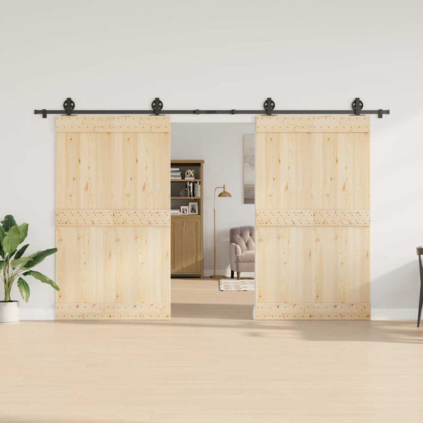 Musta liukuoven asennussarja teräs Rentie 366cm
