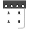 Musta liukuoven asennussarja teräs Rentie 366cm