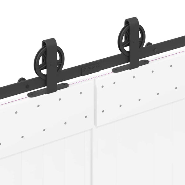 Musta liukuoven asennussarja teräs Rentie 366cm