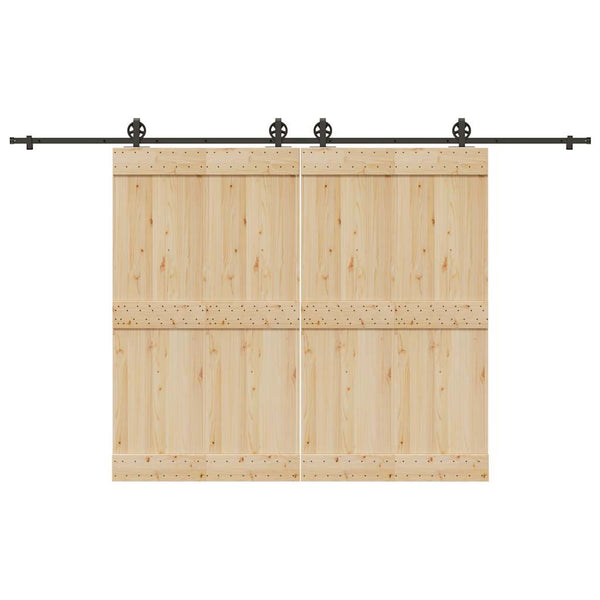 Musta liukuoven asennussarja teräs Rentie 366cm