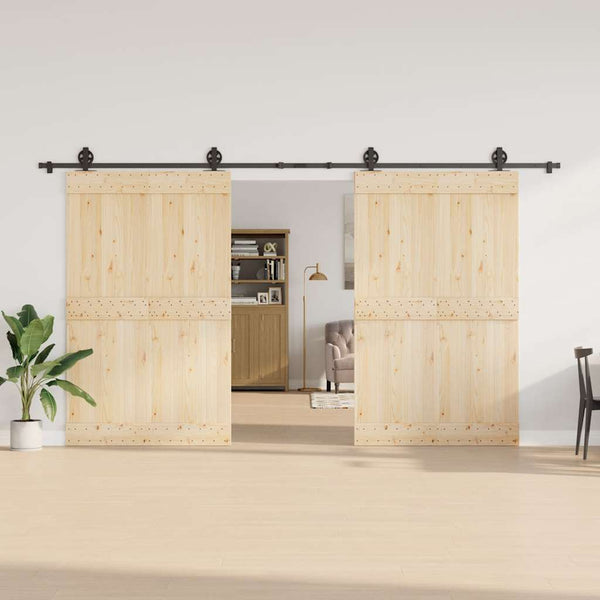 Musta liukuovi hardware kit Rentie 400cm (teräs)