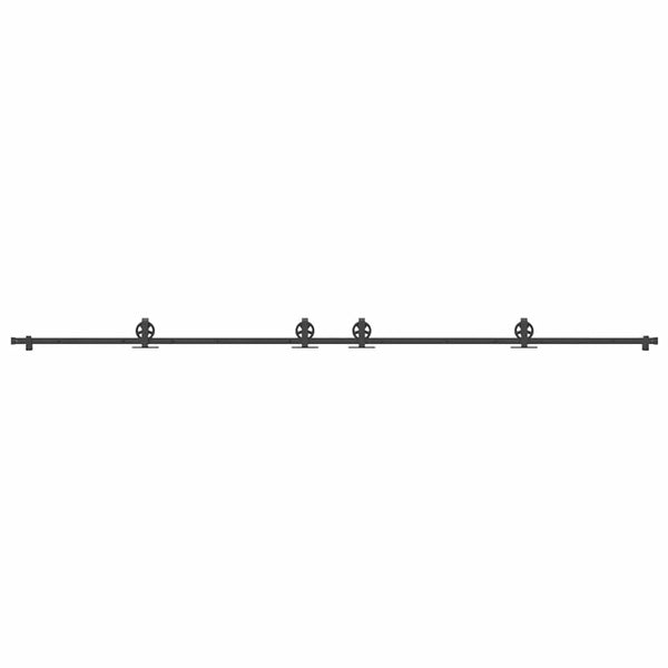 Musta liukuovi hardware kit Rentie 400cm (teräs)