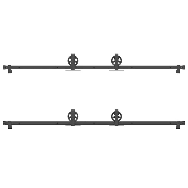 Musta liukuovi hardware kit Rentie 400cm (teräs)