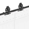 Musta liukuovi hardware kit Rentie 400cm (teräs)