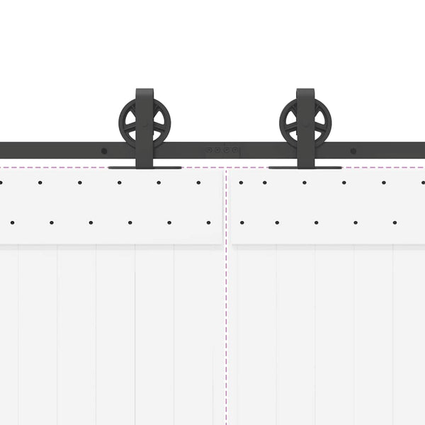 Musta liukuovi hardware kit Rentie 400cm (teräs)