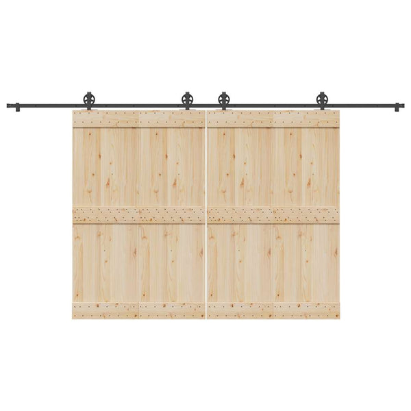 Musta liukuovi hardware kit Rentie 400cm (teräs)