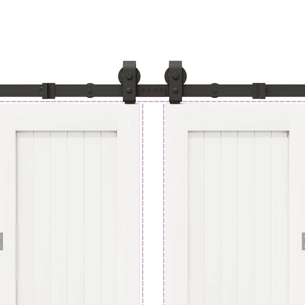 Musta liukuoven asennussarja teräs Emami 366cm