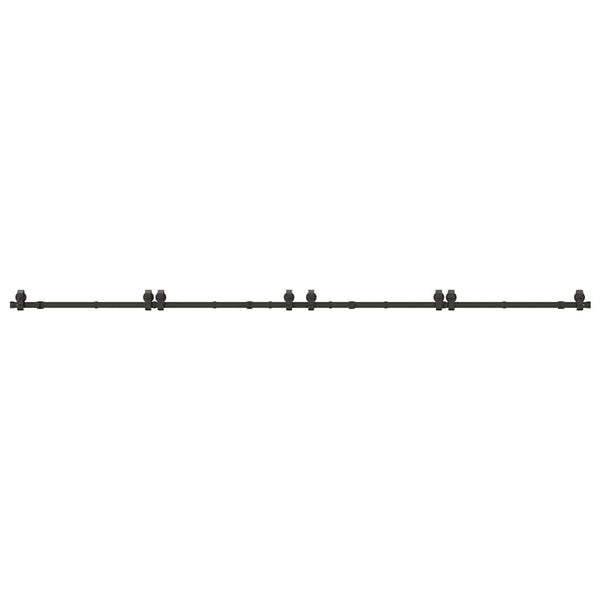 Musta liukuovi hardware kit Emami 400cm (teräs)