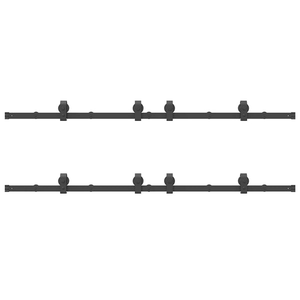 Musta liukuovi hardware kit Emami 400cm (teräs)