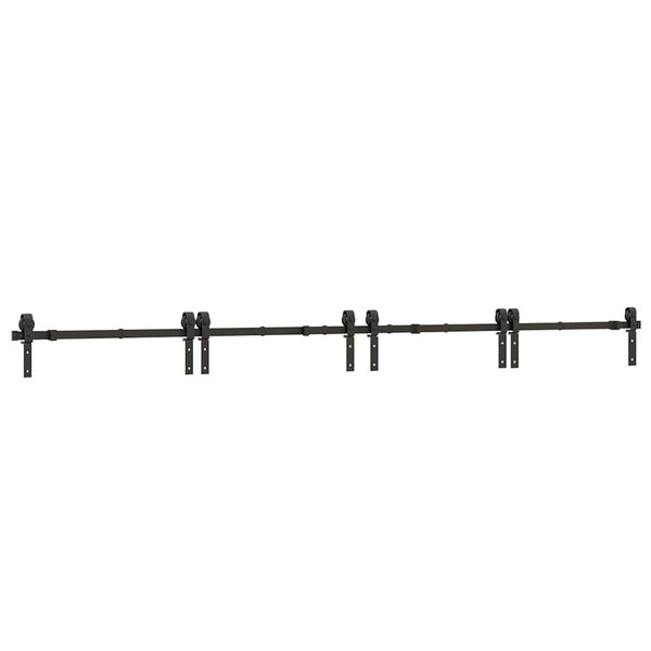 Musta liukuoven asennussarja teräs Lasszlo 366cm