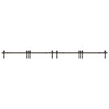 Musta liukuovi hardware kit Lasszlo 400cm (teräs)