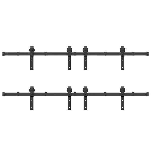 Musta liukuovi hardware kit Lasszlo 400cm (teräs)