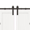 Musta liukuovi hardware kit Lasszlo 400cm (teräs)