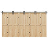 Musta liukuovi hardware kit Lasszlo 400cm (teräs)