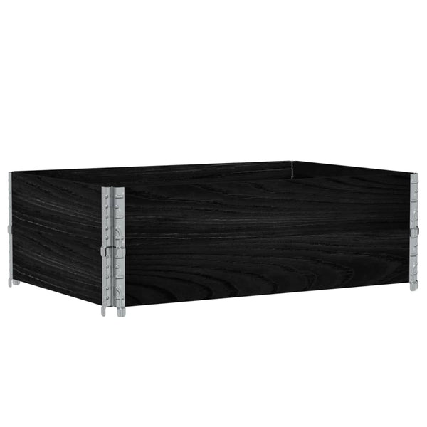 Kuormalavan reunukset 2 kpl musta 120x80 cm täysi mänty