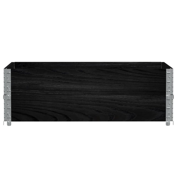 Kuormalavan reunukset 2 kpl musta 120x80 cm täysi mänty